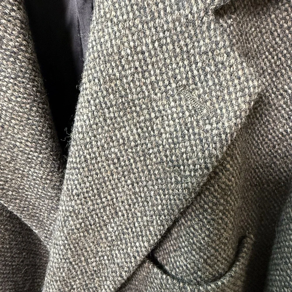 Vintage Banana Republic Blazer Mens 46L Brown Wool Blend Made Italy Sport Coat